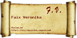 Faix Veronika névjegykártya